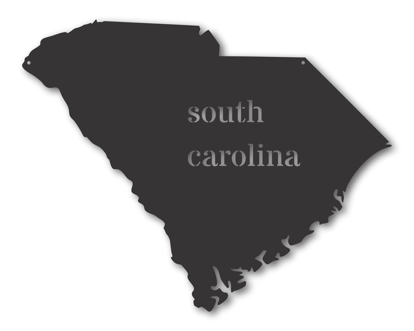 Metal South Carolina Wall Art - Custom Metal US State Sign - 20+ Color Options