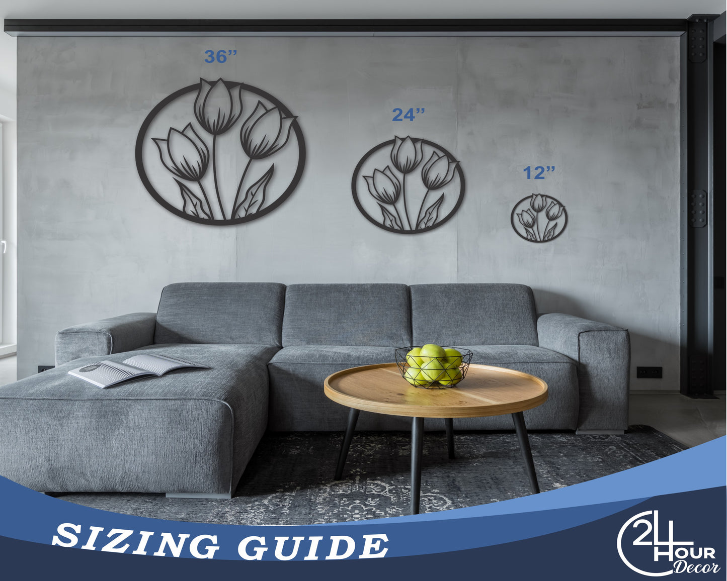 Metal Spring Tulips Wall Art | 20+ Color Options