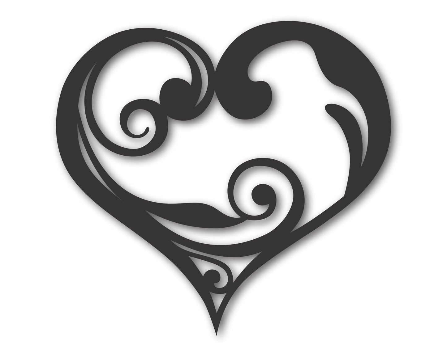 Metal Swirly Heart Wall Art | 20+ Color Options