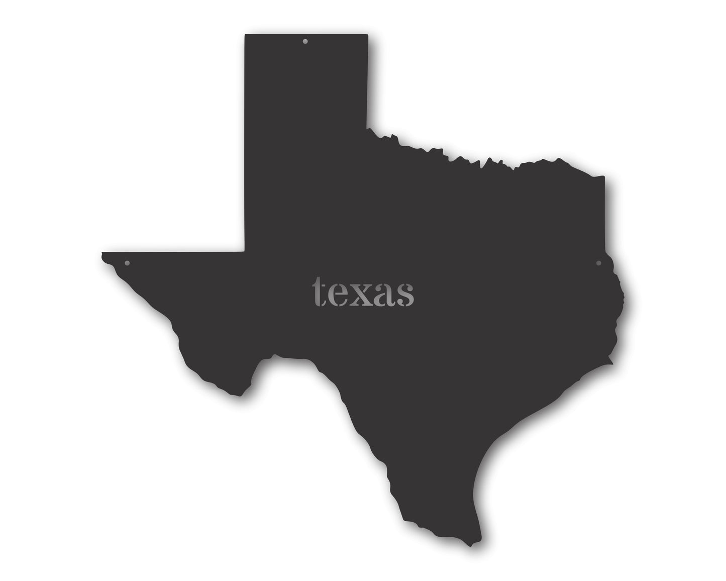 Metal Texas Wall Art - Custom Metal US State Sign - 20+ Color Options