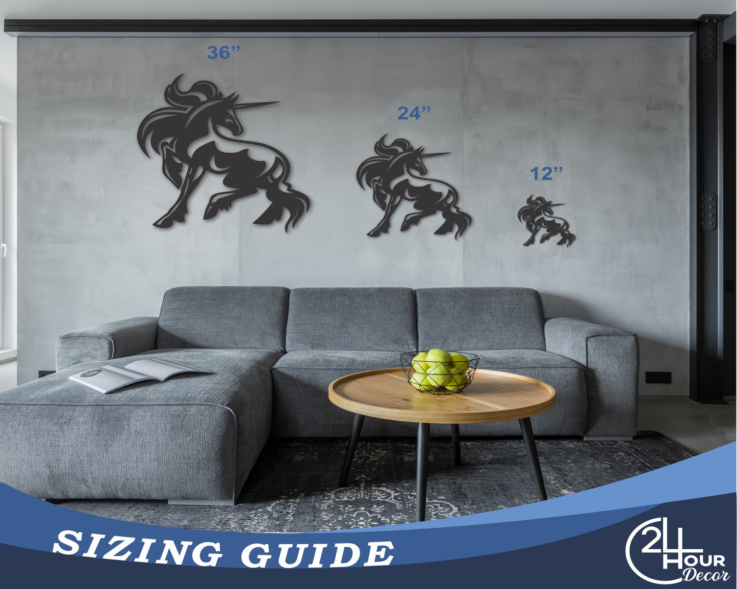 Metal Unicorn Wall Art - 20+ Color Options