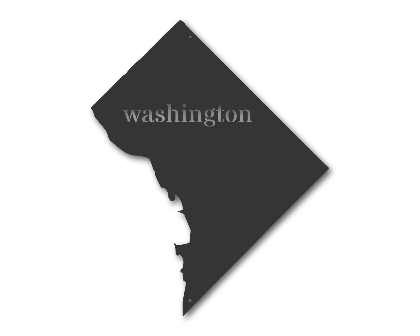 Metal Washington Wall Art - Custom Metal US State Sign - 20+ Color Options