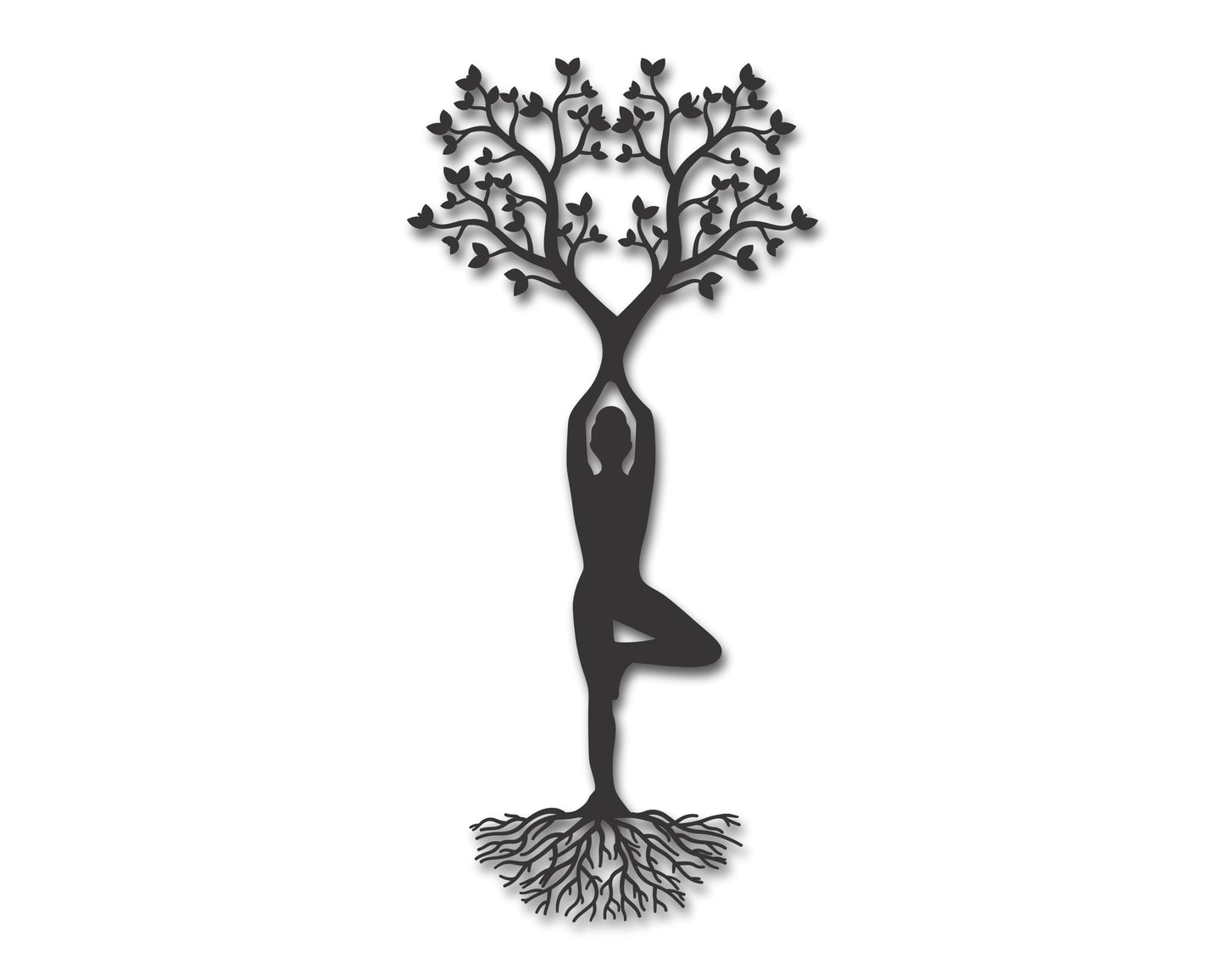 Metal Yoga Tree Pose Wall Art | 20+ Color Options