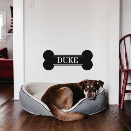 Custom Metal Dog Bone Sign | Metal Dog Name Sign | 20+ Color Options