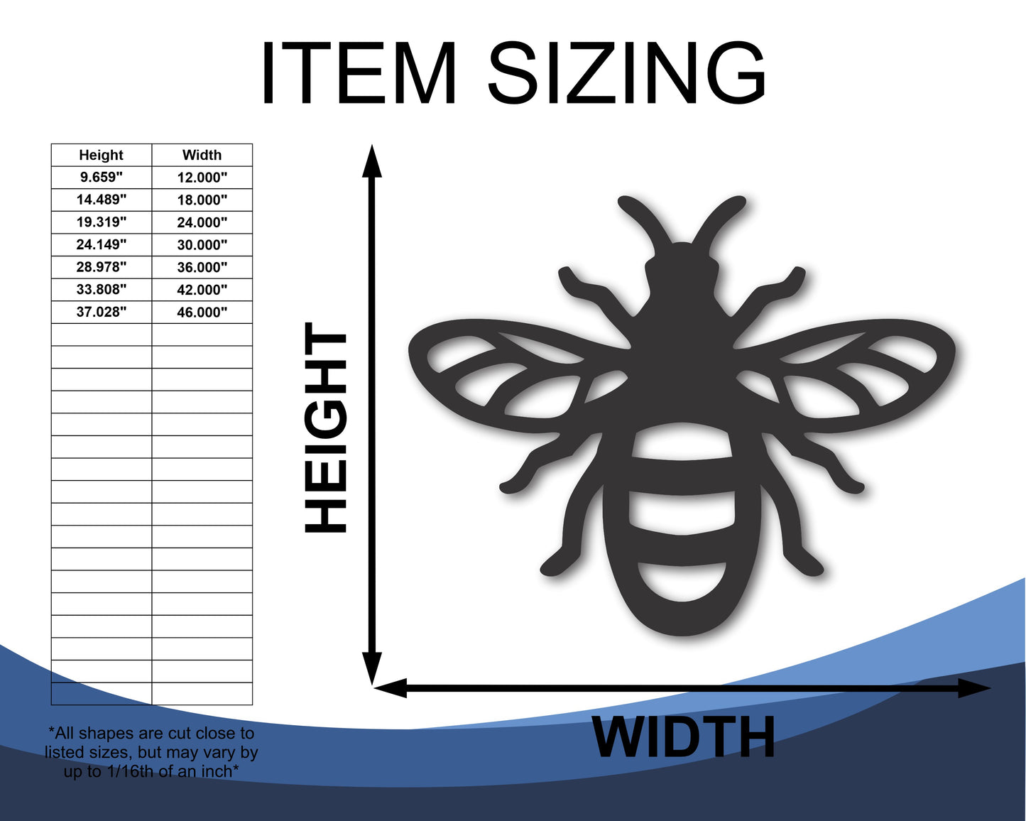 Metal Bumble Bee Sign | Metal Bumble Bee Wall Plaque | 15 Color Options
