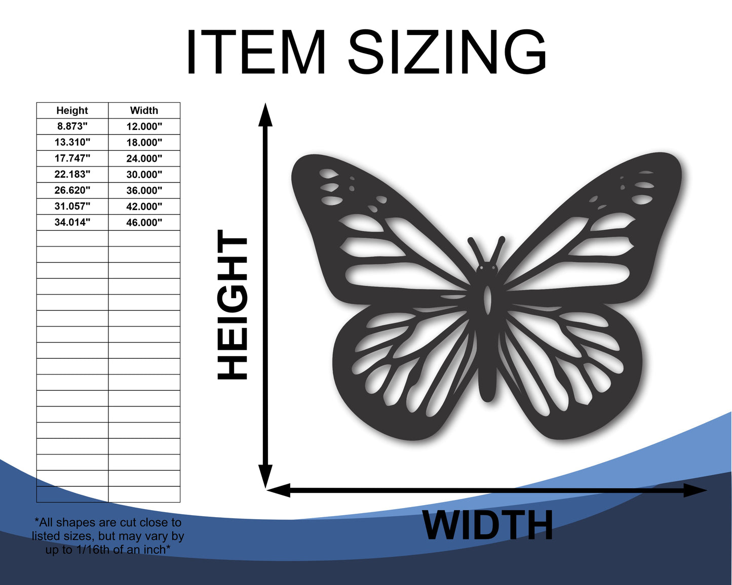 Metal Butterfly Wall Art | 20+ Color Options