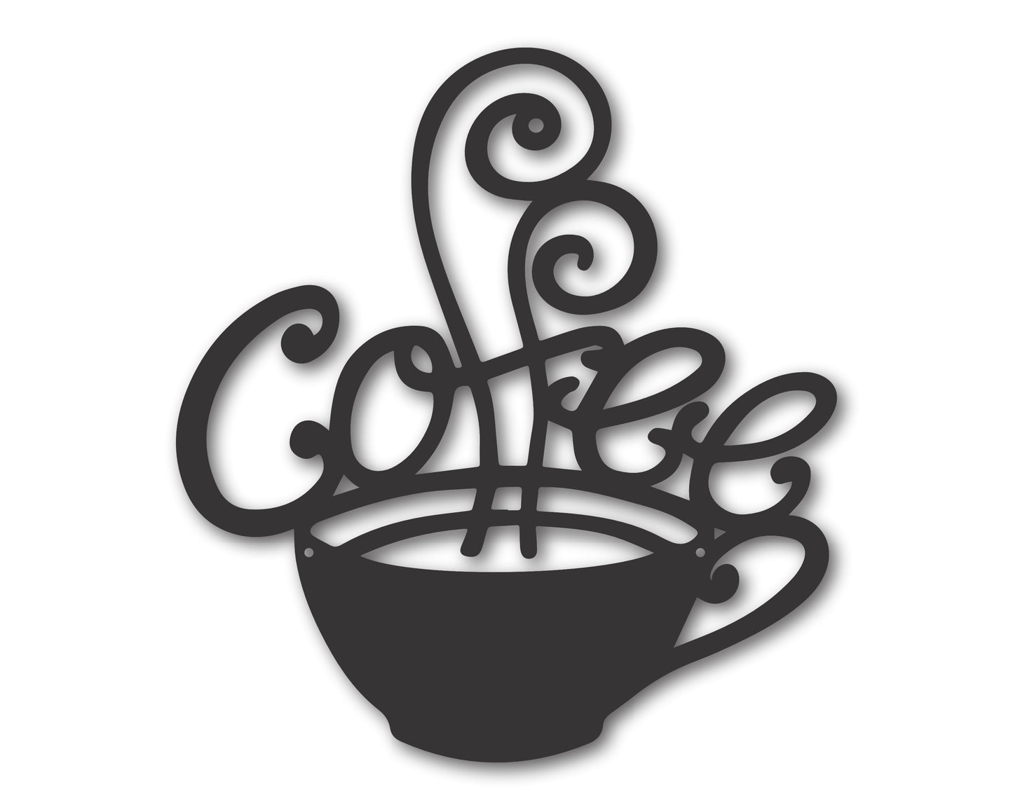 Metal Coffee Sign | Metal Coffee Bar Wall Decor | 20+ Color Options