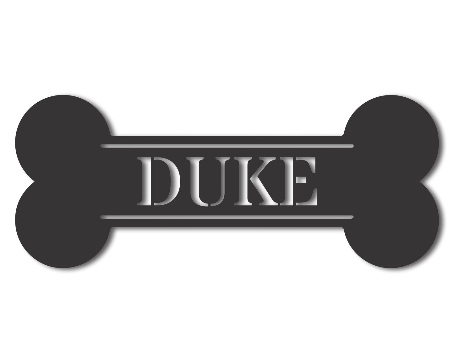 Custom Metal Dog Bone Sign | Metal Dog Name Sign | 20+ Color Options