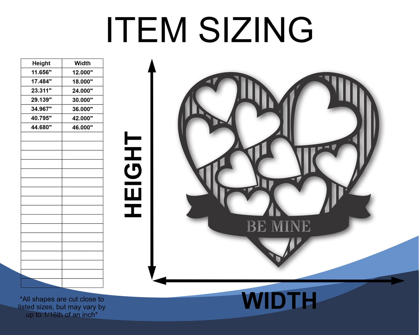 Metal Heart of Hearts Wall Art - 20+ Color Options