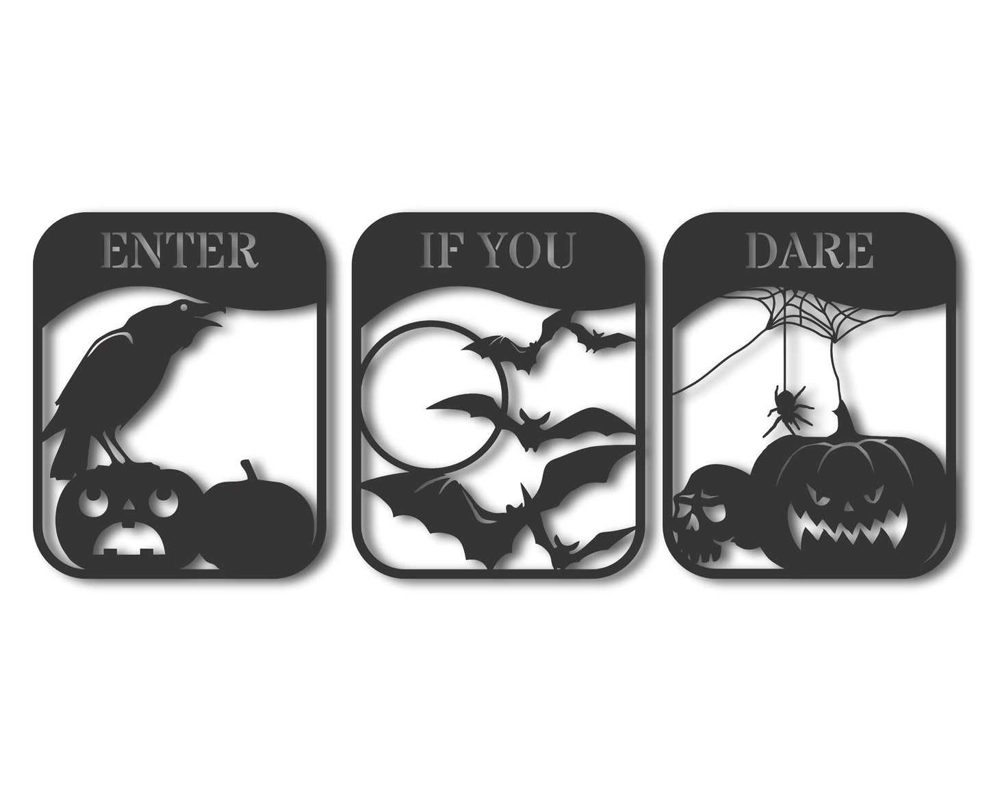 Metal Custom Halloween Entry Signs | Metal Halloween Signs | 15 Color Options
