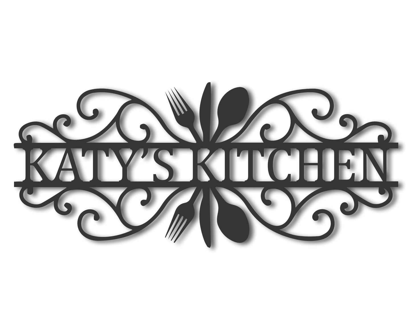 Custom Metal Kitchen Silverware Wall Art | 20+ Color Options