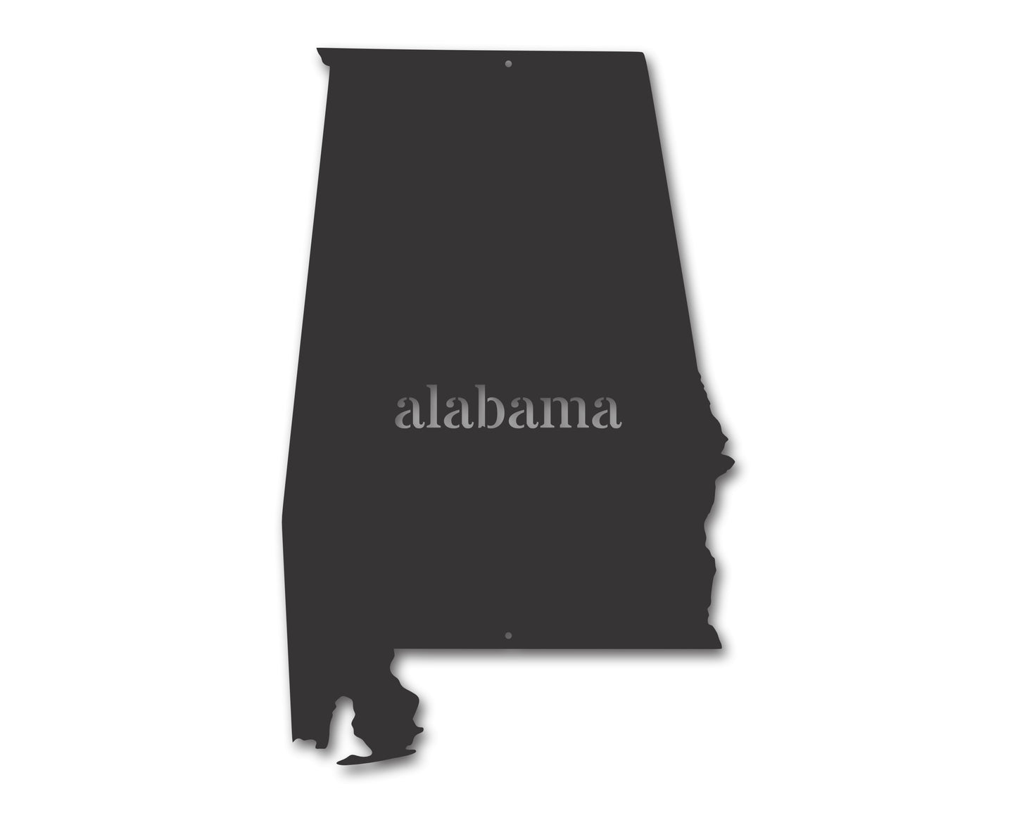 Metal Alabama Wall Art | Custom Metal US State Sign | 20+ Color Options