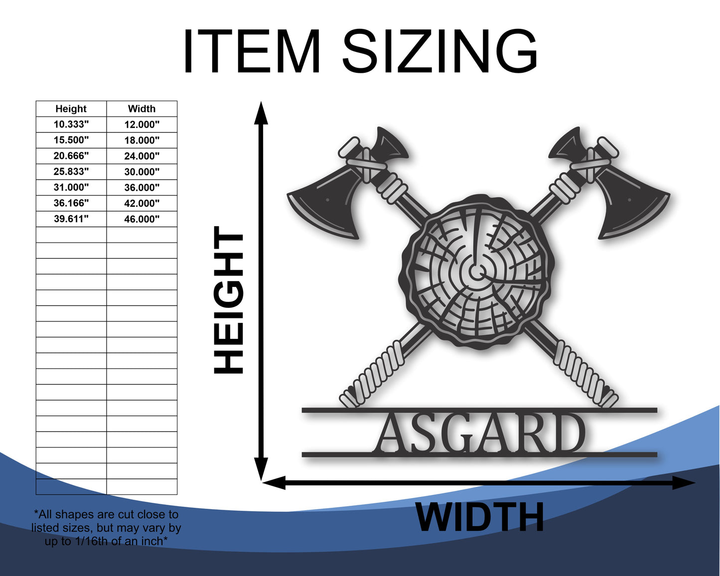 Custom Metal Axe Throwing Wall Art - 20+ Color Options