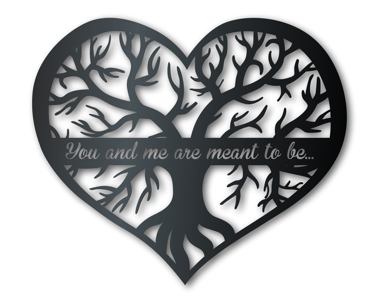 Custom Metal Heart Tree Wall Art - 20+ Color Options