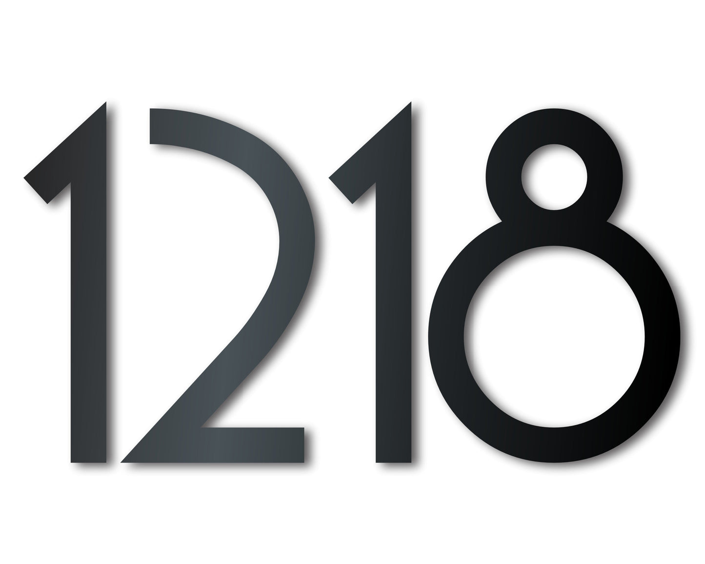 Custom Metal House Numbers - 20+ Color Options