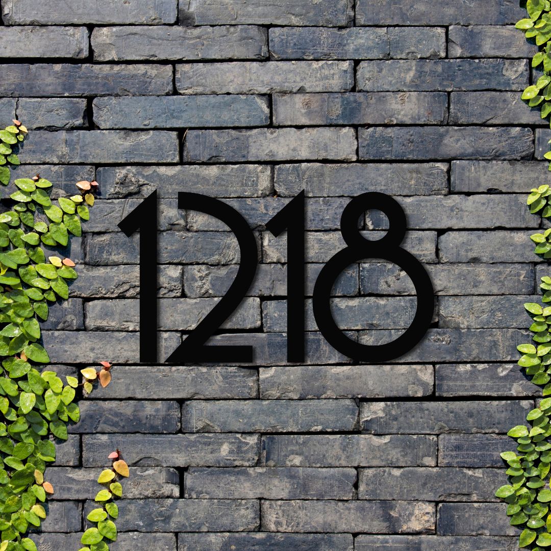 Custom Metal House Numbers - 20+ Color Options