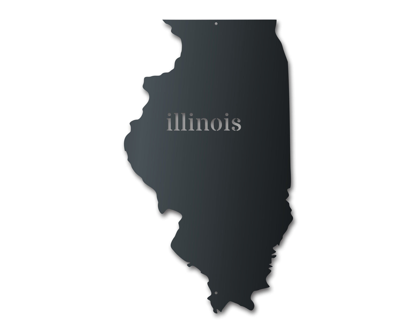 Metal Illinois Wall Art - Custom Metal US State Sign - 20+ Color Options