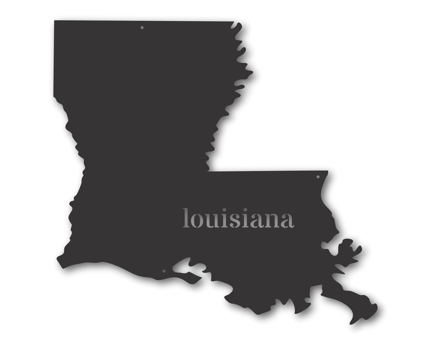 Metal Louisiana Wall Art - Custom Metal US State Sign - 20+ Color Options