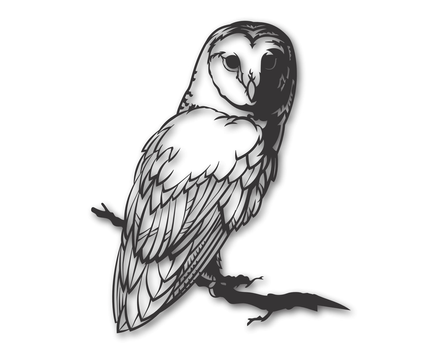 Custom Metal Owl Tree Stake Wall Art - Metal Garden Sign - 20+ Color Options