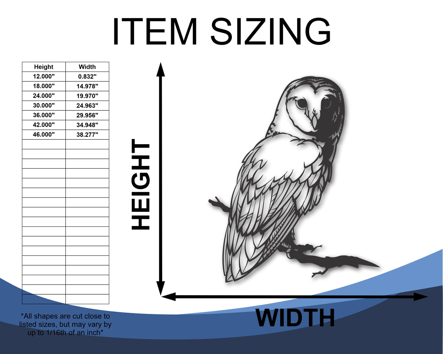 Custom Metal Owl Tree Stake Wall Art - Metal Garden Sign - 20+ Color Options