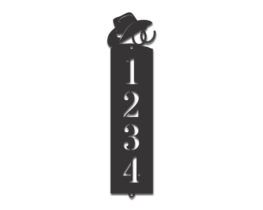 Custom Cowboy House Numbers Wall Art | Indoor Outdoor | Up to 46" | 20+ Color Options