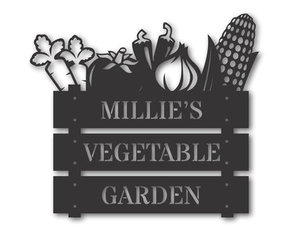 Custom Metal Vegetable Wall Art | Indoor Outdoor | Up to 46" | 20+ Color Options