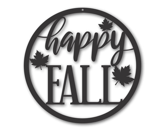 Custom Metal Hello Fall Wall Art | Indoor Outdoor | Up to 46" | 20+ Color Options