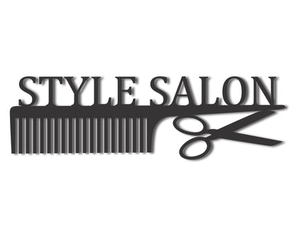 Custom Metal Hair Stylist Wall Art | Indoor Outdoor | Up to 46" | 20+ Color Options