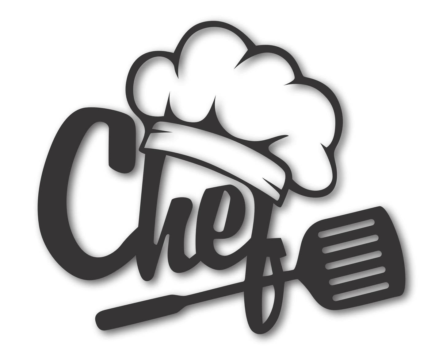 Custom Metal Chef Wall Art | Indoor Outdoor | Up to 46" | 20+ Color Options