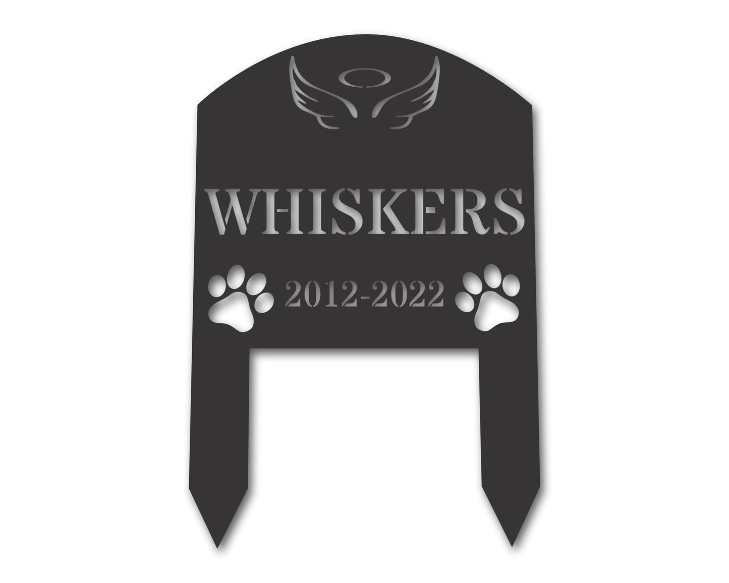 Custom Metal Pet Memorial Garden Stake | Indoor Outdoor | Up to 46" | 20+ Color Options