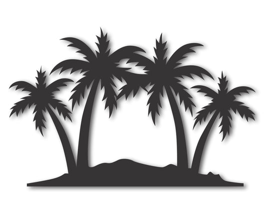 Custom Metal Palm Tree Wall Art | Indoor Outdoor | Up to 46" | 20+ Color Options