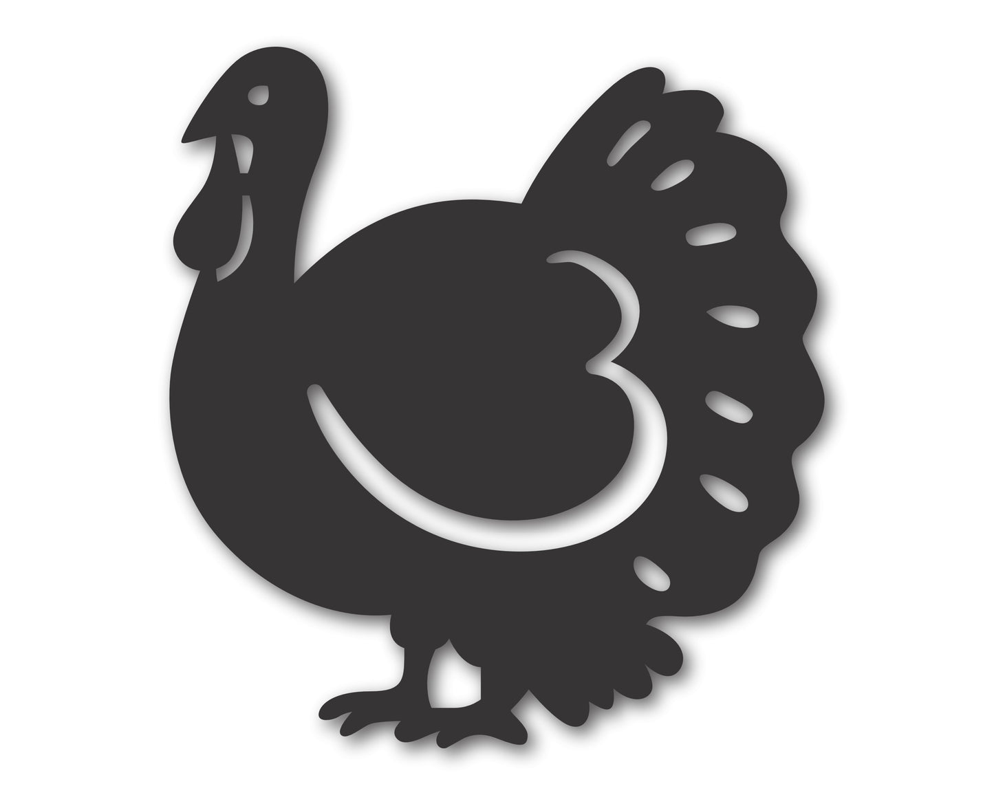 Custom Metal Turkey Wall Art | Indoor Outdoor | Up to 46" | 20+ Color Options