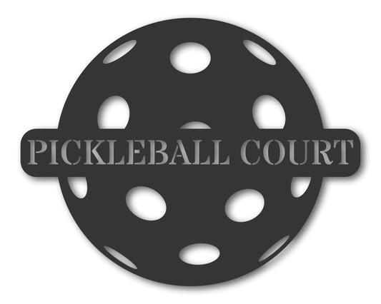 Custom Metal Pickleball Wall Art | Indoor Outdoor | Up to 46" | 20+ Color Options