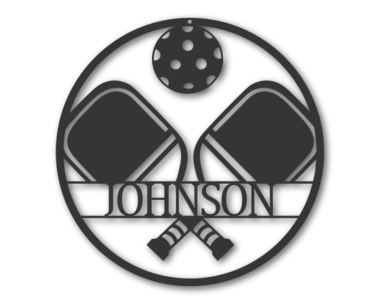 Custom Metal Pickleball Wall Art | Indoor Outdoor | Up to 46" | 20+ Color Options