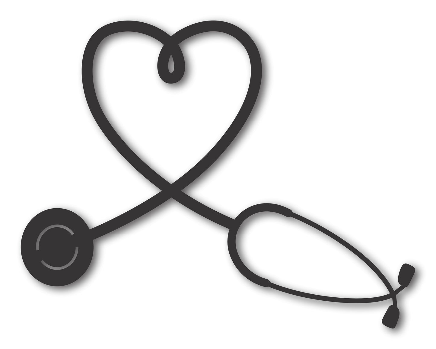 Custom Metal Heart Stethoscope Wall Art | Indoor Outdoor | Up to 46" | 20+ Color Options