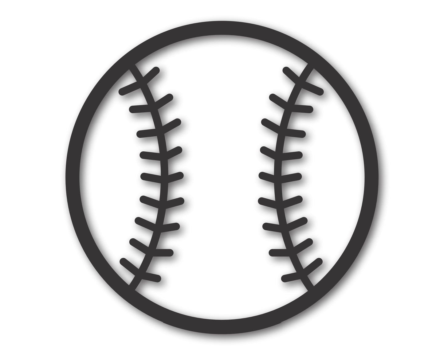 Custom Metal Softball Baseball Wall Art | Indoor Outdoor | Up to 46" | 20+ Color Options