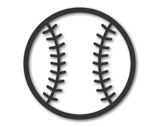 Custom Metal Softball Baseball Wall Art | Indoor Outdoor | Up to 46" | 20+ Color Options