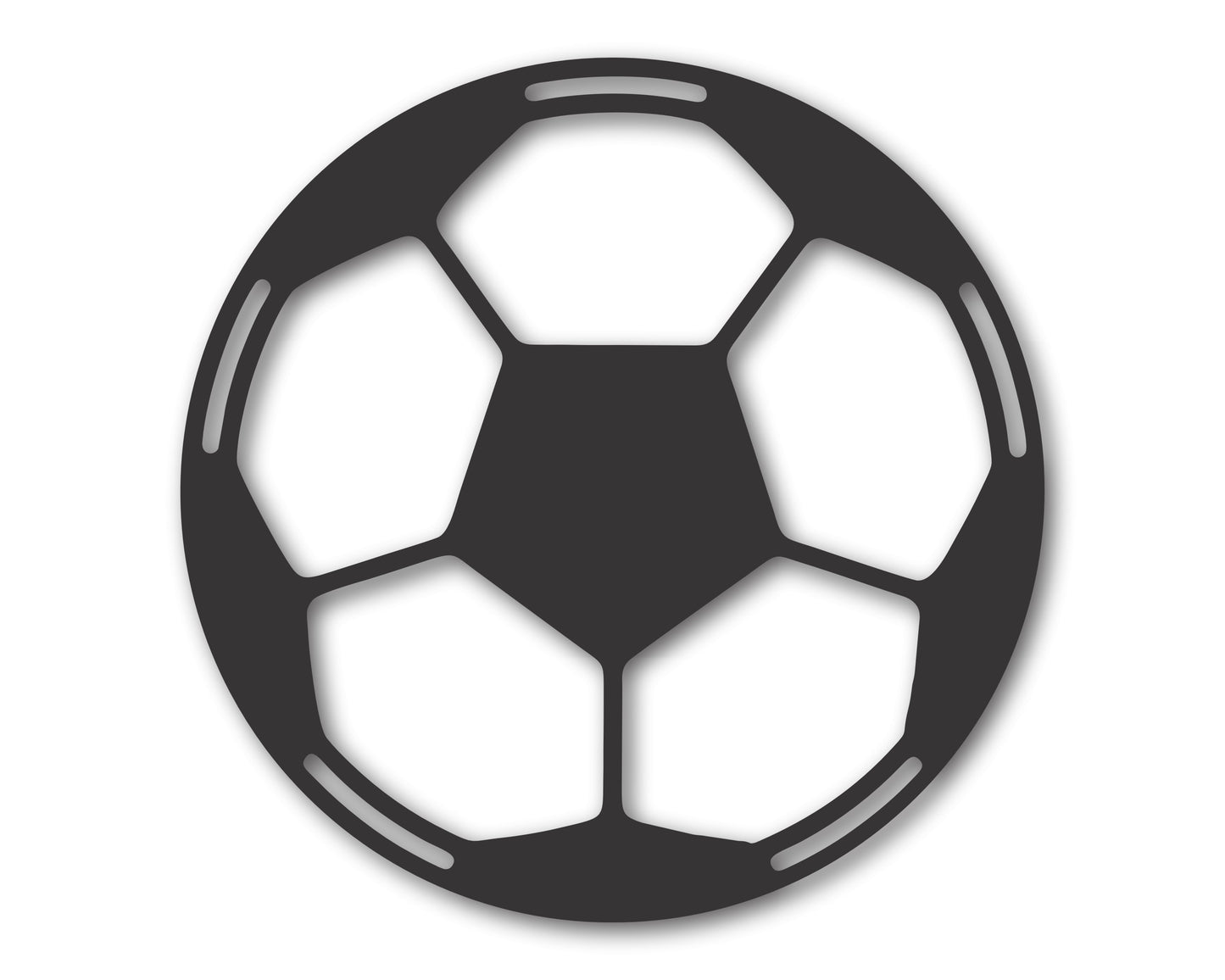 Custom Metal Soccer Ball Wall Art | Indoor Outdoor | Up to 46" | 20+ Color Options