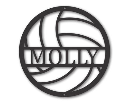 Custom Metal Volleyball Wall Art | Indoor Outdoor | Up to 46" | 20+ Color Options