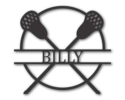 Custom Metal Lacrosse Wall Art | Indoor Outdoor | Up to 46" | 20+ Color Options