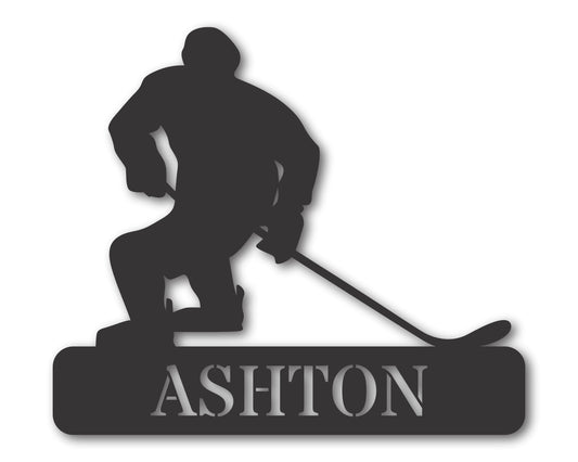 Custom Metal Hockey Wall Art | Indoor Outdoor | Up to 46" | 20+ Color Options