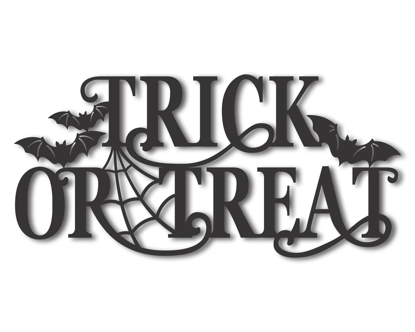 Custom Metal Trick or Treat Wall Art | Indoor Outdoor | Up to 46" | 20+ Color Options