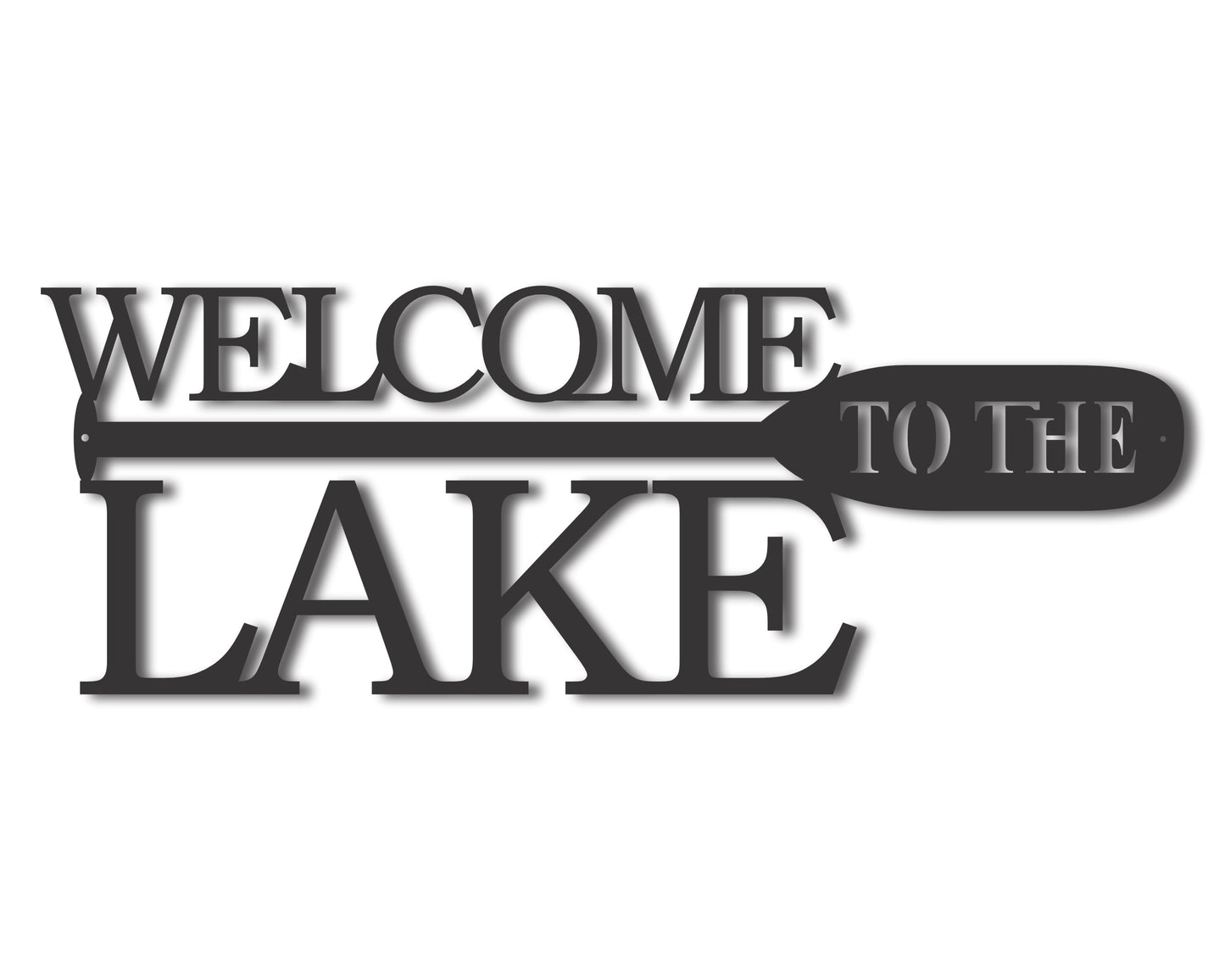 Custom Metal Welcome to the Lake Wall Art | Indoor Outdoor | Up to 46" | 20+ Color Options