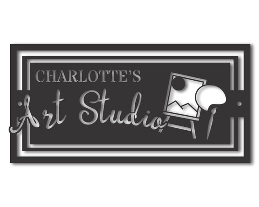 Custom Metal Art Studio Wall Art | Indoor Outdoor | Up to 46" | 20+ Color Options