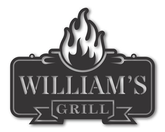 Custom Metal Grill Wall Art | Indoor Outdoor | Up to 46" | 20+ Color Options