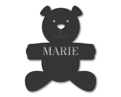 Custom Metal Teddy Bear Wall Art | Indoor Outdoor | Up to 46" | 20+ Color Options