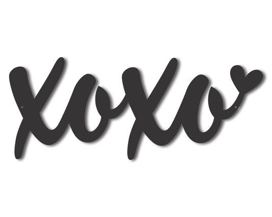 Custom Metal XOXO Wall Art | Indoor Outdoor | Up to 46" | 20+ Color Options