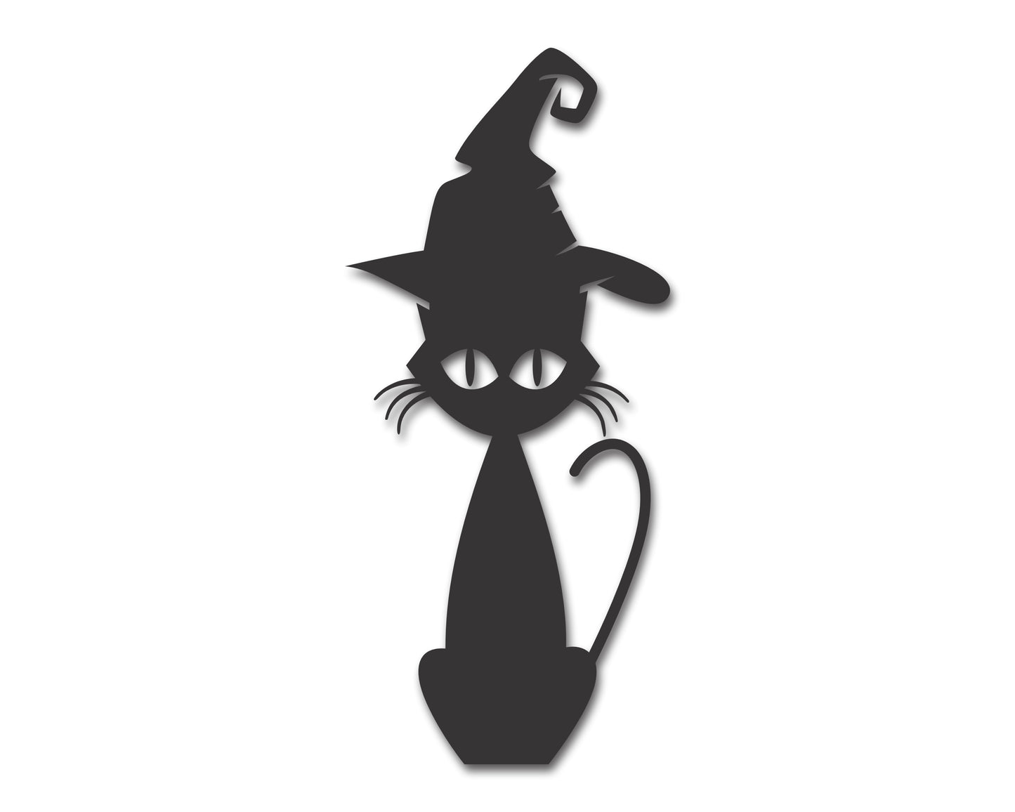 Custom Metal Witch Cat Wall Art | Indoor Outdoor | Up to 46" | 20+ Color Options