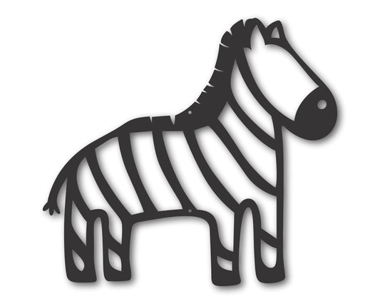 Custom Metal Zebra Outline Wall Art | Indoor Outdoor | Up to 46" | 20+ Color Options