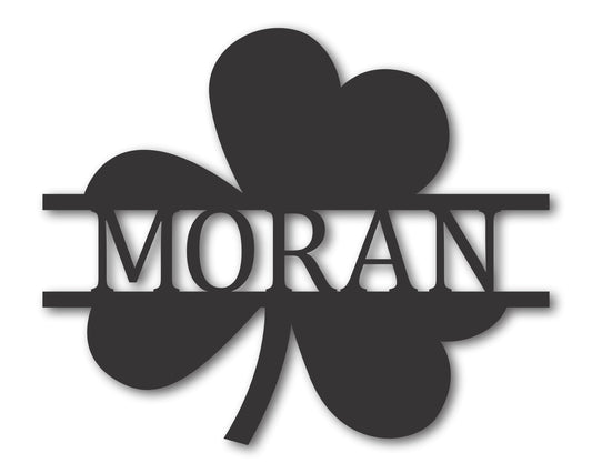 Custom Metal Shamrock Monogram Wall Art | Indoor Outdoor | Up to 46" | 20+ Color Options